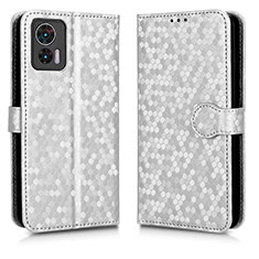 Custodia Portafoglio In Pelle Cover con Supporto C01X per Motorola Moto Edge 30 Lite 5G Argento