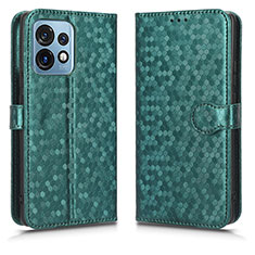 Custodia Portafoglio In Pelle Cover con Supporto C01X per Motorola Moto Edge 40 Pro 5G Verde