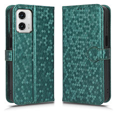 Custodia Portafoglio In Pelle Cover con Supporto C01X per Motorola Moto G53j 5G Verde