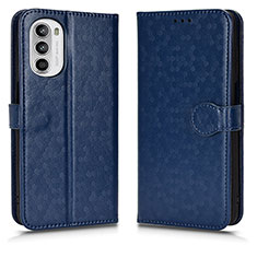 Custodia Portafoglio In Pelle Cover con Supporto C01X per Motorola Moto G82 5G Blu