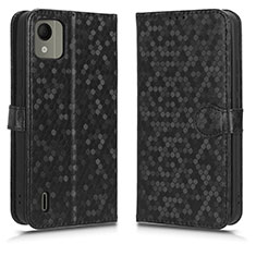 Custodia Portafoglio In Pelle Cover con Supporto C01X per Nokia C110 Nero