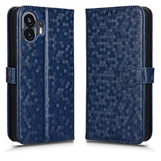 Custodia Portafoglio In Pelle Cover con Supporto C01X per Nothing Phone 2 Blu