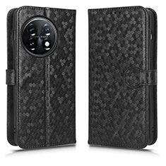 Custodia Portafoglio In Pelle Cover con Supporto C01X per OnePlus 11 5G Nero