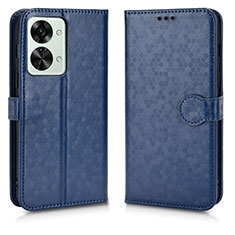 Custodia Portafoglio In Pelle Cover con Supporto C01X per OnePlus Nord 2T 5G Blu