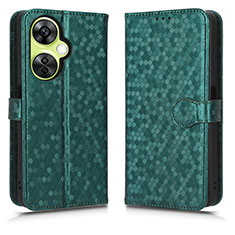 Custodia Portafoglio In Pelle Cover con Supporto C01X per OnePlus Nord CE 3 5G Verde