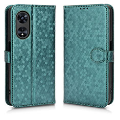 Custodia Portafoglio In Pelle Cover con Supporto C01X per Oppo A1 5G Verde