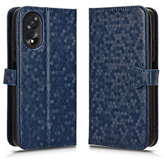 Custodia Portafoglio In Pelle Cover con Supporto C01X per Oppo A18 Blu