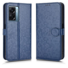 Custodia Portafoglio In Pelle Cover con Supporto C01X per Oppo A77 5G Blu