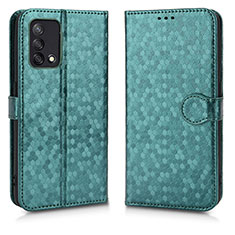 Custodia Portafoglio In Pelle Cover con Supporto C01X per Oppo A95 4G Verde