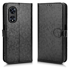 Custodia Portafoglio In Pelle Cover con Supporto C01X per Oppo F23 5G Nero