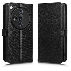 Custodia Portafoglio In Pelle Cover con Supporto C01X per Oppo Find X7 Ultra 5G Nero