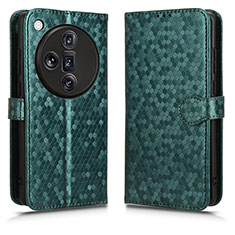 Custodia Portafoglio In Pelle Cover con Supporto C01X per Oppo Find X7 Ultra 5G Verde