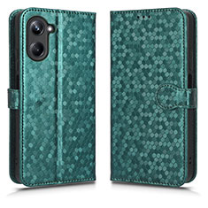 Custodia Portafoglio In Pelle Cover con Supporto C01X per Realme 10 4G Verde