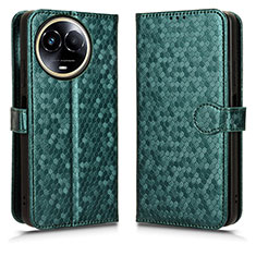 Custodia Portafoglio In Pelle Cover con Supporto C01X per Realme 11X 5G Verde