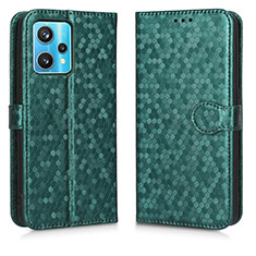 Custodia Portafoglio In Pelle Cover con Supporto C01X per Realme 9 4G Verde