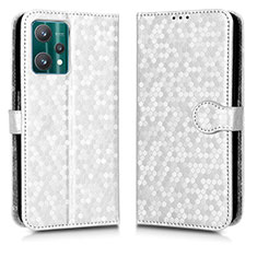 Custodia Portafoglio In Pelle Cover con Supporto C01X per Realme 9 5G Argento