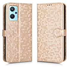 Custodia Portafoglio In Pelle Cover con Supporto C01X per Realme 9i 4G Oro