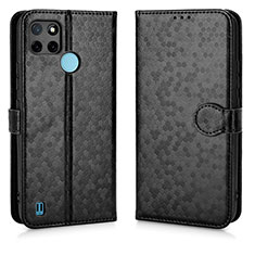 Custodia Portafoglio In Pelle Cover con Supporto C01X per Realme C25Y India Nero