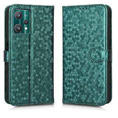 Custodia Portafoglio In Pelle Cover con Supporto C01X per Realme V25 5G Verde