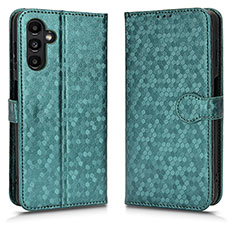 Custodia Portafoglio In Pelle Cover con Supporto C01X per Samsung Galaxy A04s Verde