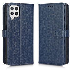 Custodia Portafoglio In Pelle Cover con Supporto C01X per Samsung Galaxy A12 5G Blu