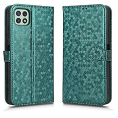 Custodia Portafoglio In Pelle Cover con Supporto C01X per Samsung Galaxy A22 5G Verde