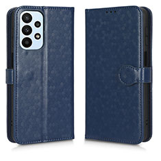 Custodia Portafoglio In Pelle Cover con Supporto C01X per Samsung Galaxy A23 5G Blu