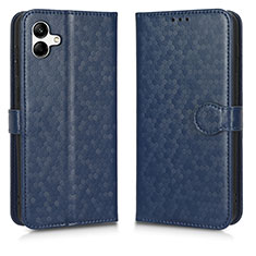 Custodia Portafoglio In Pelle Cover con Supporto C01X per Samsung Galaxy F04 Blu