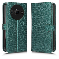 Custodia Portafoglio In Pelle Cover con Supporto C01X per Sharp Aquos R8 Pro Verde