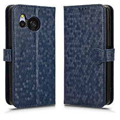 Custodia Portafoglio In Pelle Cover con Supporto C01X per Sharp Aquos Sense8 Blu