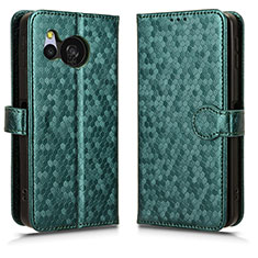 Custodia Portafoglio In Pelle Cover con Supporto C01X per Sharp Aquos Sense8 Verde