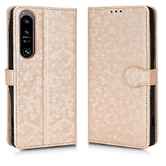 Custodia Portafoglio In Pelle Cover con Supporto C01X per Sony Xperia 1 IV SO-51C Oro