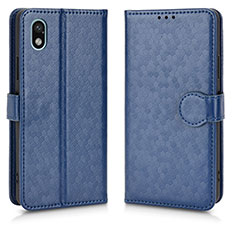 Custodia Portafoglio In Pelle Cover con Supporto C01X per Sony Xperia Ace III Blu