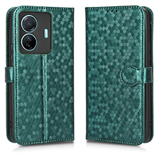 Custodia Portafoglio In Pelle Cover con Supporto C01X per Vivo T1 Pro 5G Verde