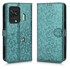 Custodia Portafoglio In Pelle Cover con Supporto C01X per Xiaomi Black Shark 5 Pro 5G Verde