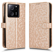 Custodia Portafoglio In Pelle Cover con Supporto C01X per Xiaomi Mi 13T 5G Oro