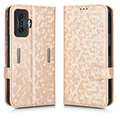 Custodia Portafoglio In Pelle Cover con Supporto C01X per Xiaomi Poco F4 GT 5G Oro