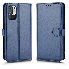 Custodia Portafoglio In Pelle Cover con Supporto C01X per Xiaomi POCO M3 Pro 5G Blu