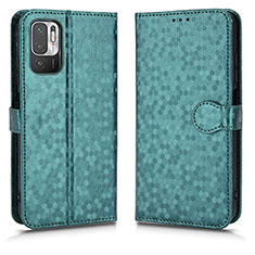 Custodia Portafoglio In Pelle Cover con Supporto C01X per Xiaomi POCO M3 Pro 5G Verde