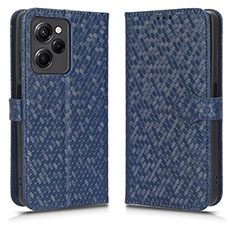 Custodia Portafoglio In Pelle Cover con Supporto C01X per Xiaomi Poco X5 Pro 5G Blu