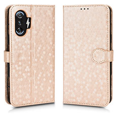 Custodia Portafoglio In Pelle Cover con Supporto C01X per Xiaomi Redmi K40 Gaming 5G Oro