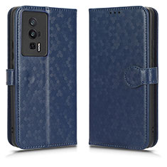 Custodia Portafoglio In Pelle Cover con Supporto C01X per Xiaomi Redmi K60 5G Blu