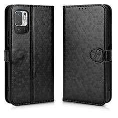 Custodia Portafoglio In Pelle Cover con Supporto C01X per Xiaomi Redmi Note 10 JE 5G Nero