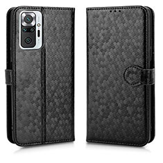 Custodia Portafoglio In Pelle Cover con Supporto C01X per Xiaomi Redmi Note 10 Pro 4G Nero