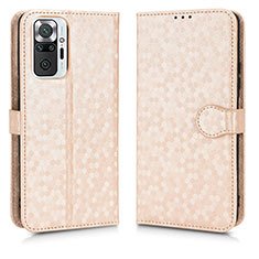 Custodia Portafoglio In Pelle Cover con Supporto C01X per Xiaomi Redmi Note 10 Pro 4G Oro