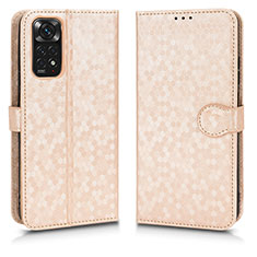 Custodia Portafoglio In Pelle Cover con Supporto C01X per Xiaomi Redmi Note 11 4G (2022) Oro