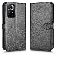 Custodia Portafoglio In Pelle Cover con Supporto C01X per Xiaomi Redmi Note 11 5G Nero