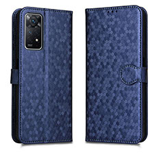 Custodia Portafoglio In Pelle Cover con Supporto C01X per Xiaomi Redmi Note 11 Pro 4G Blu