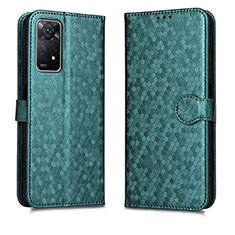 Custodia Portafoglio In Pelle Cover con Supporto C01X per Xiaomi Redmi Note 11 Pro 4G Verde