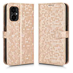 Custodia Portafoglio In Pelle Cover con Supporto C01X per Xiaomi Redmi Note 11R 5G Oro